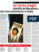 Suplemento Especial Adiós Maradona Diario Popular