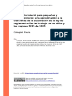 Calegari, Paula (2018). Proteccion laboral para pequenos y jovenes obreros una aproximacion a la trastienda de la elaboracion de la ley d (..)