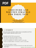 Structure and Written Strategy For Toefl Test