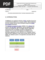 1) Introduction:: Data Design and Modeling Database Management System Software End Users