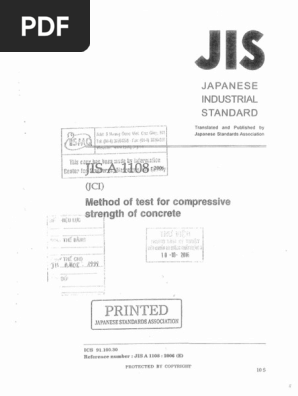 Jis A 1108 2006 PDF | PDF