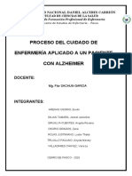 Plan de Cuidados - Enfermedad Del Alzheimer