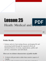 Lesson 25: Heath: Medical and Dental