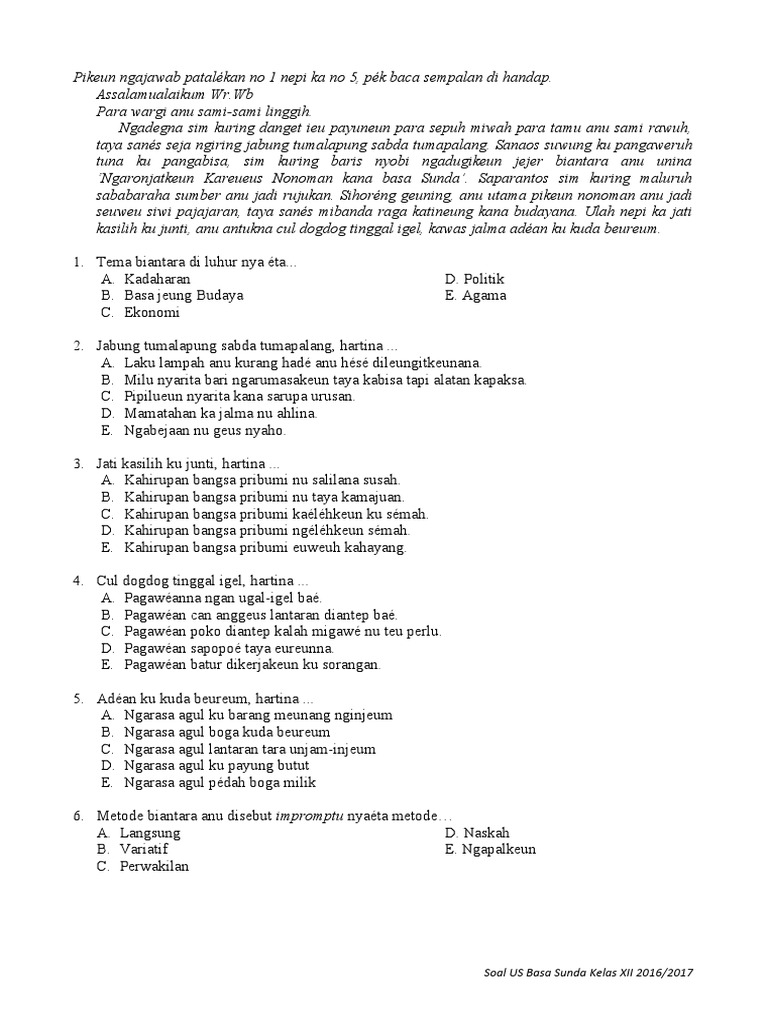 Soal Uas Kls Xii 17 18