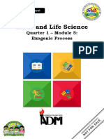 Earth and Life Science: Quarter 1 - Module 5: Exogenic Process