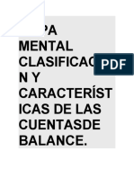 Mapa Mental Clasificación y Características de Las Cuentasde Balance