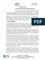 Convocatoria Incentivos para La Cultura Pasto La Gran Capital 2020 - 17 Nov PDF