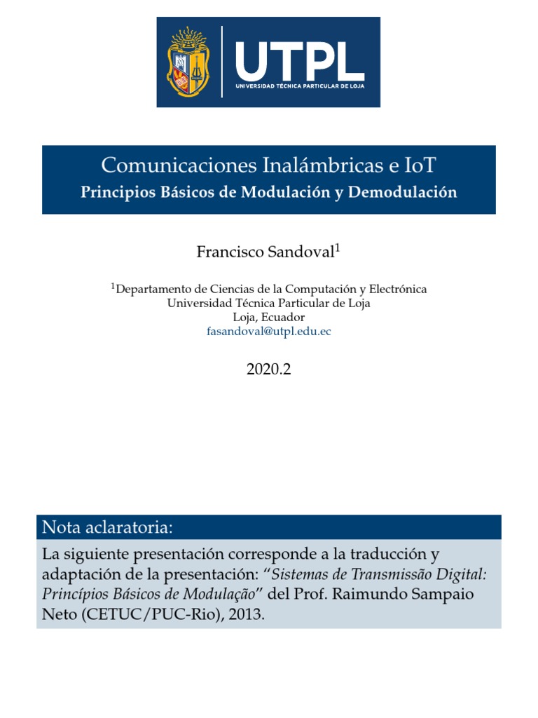 Modulación y Demodulación en Comunicaciones | PDF | Protocolos de capa ...