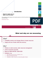 Water Accounting - Introduction: - Physical Supply and Use - Water Asset Accounts