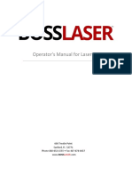 Operator'S Manual For Lasercad: 608 Trestle Point Sanford, FL 32771 Phone 888-652-1555 - Fax 407-878-08 37 WWW - Boss