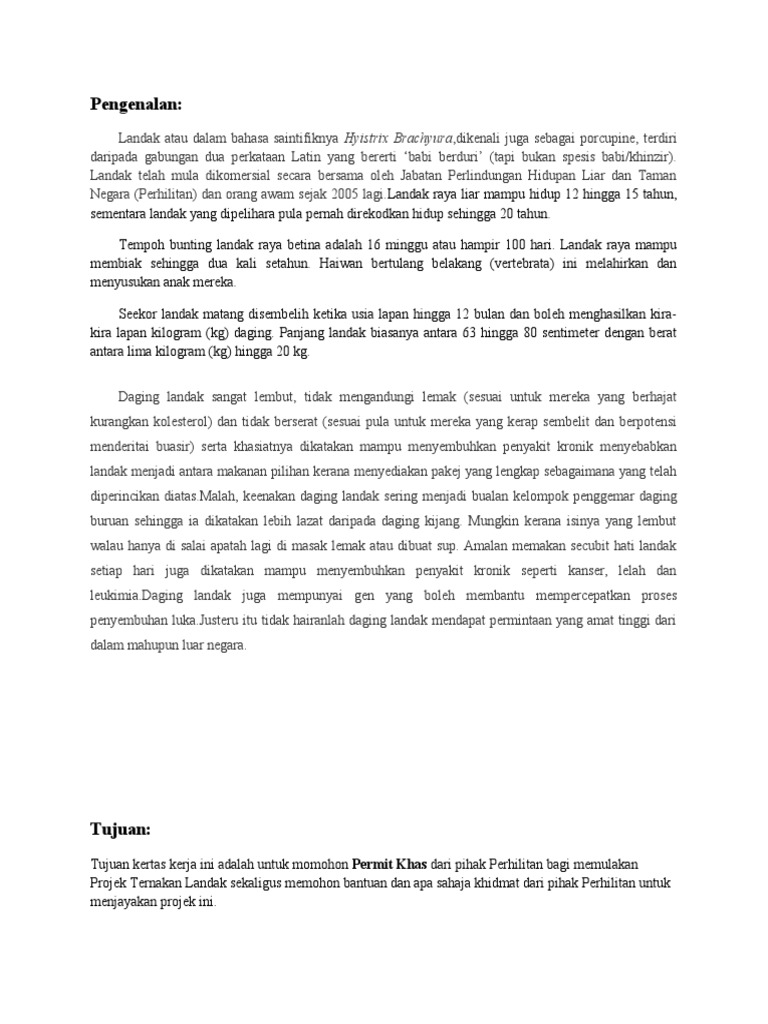 Ternak Landak Pdf