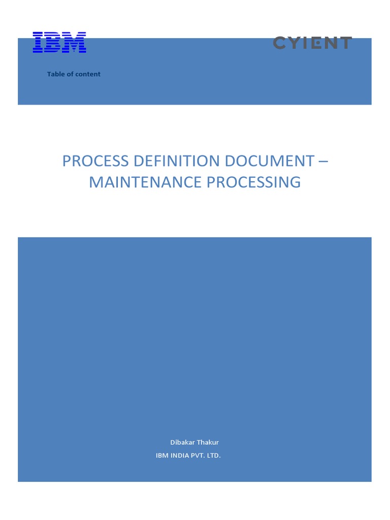 Cyient Maintenance Process Overview | PDF | Calibration | Business