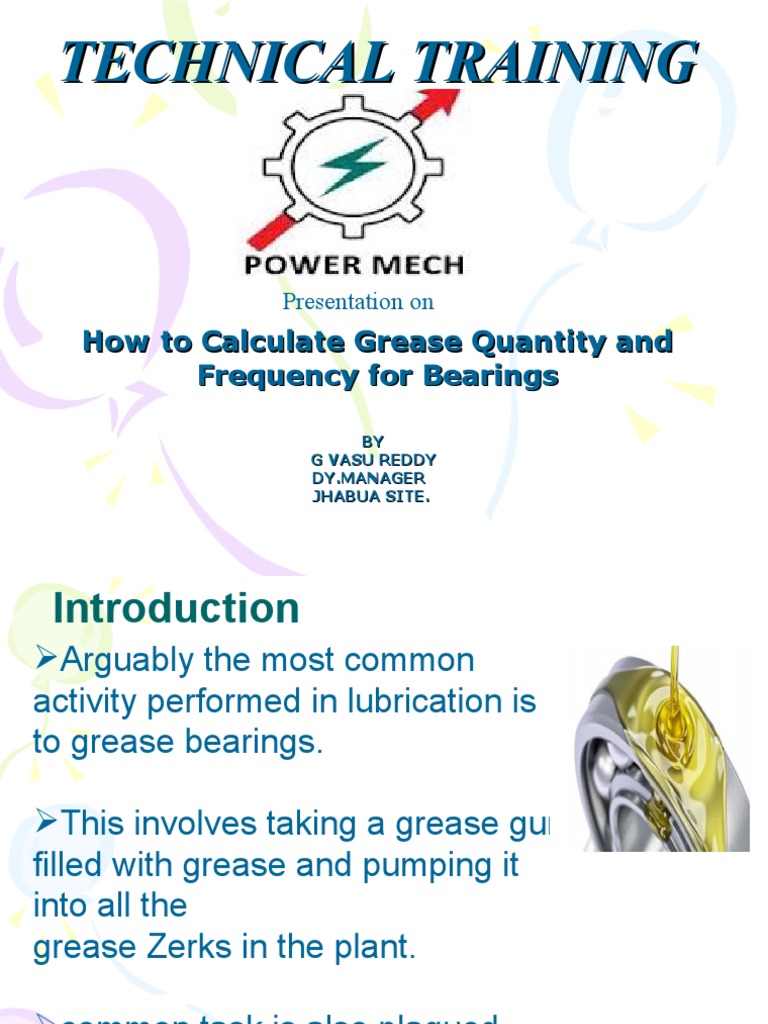 How To Calculate Grease Quantity 17.07.2020 PDF Bearing (Mechanical