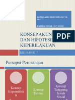 Konsep Akuntansi Dan Hipotesis Keperilakuan: Kelompok 7