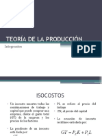 TEORÍA DE LA PRODUCCIÓN Y ISOCOSTOS