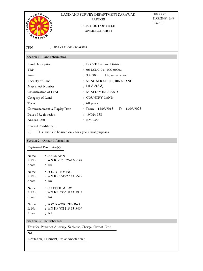 Lot 3 PDF Property Law Common Law