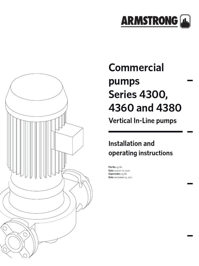 Vertical In-Line Pump Installation Guide | PDF | Pump | Pipe (Fluid ...