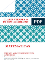 CLASES Viernes 06 DE Noviembre 2020