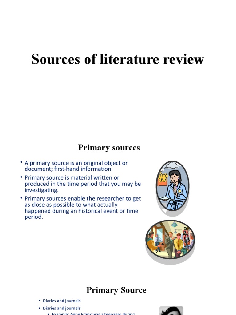 Primary and Secondary Literature Sources | PDF | Primary Sources | Diary