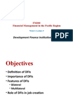 Development Finance Institutions (Dfis) : Fm302 Financial Management in The Pacific Region