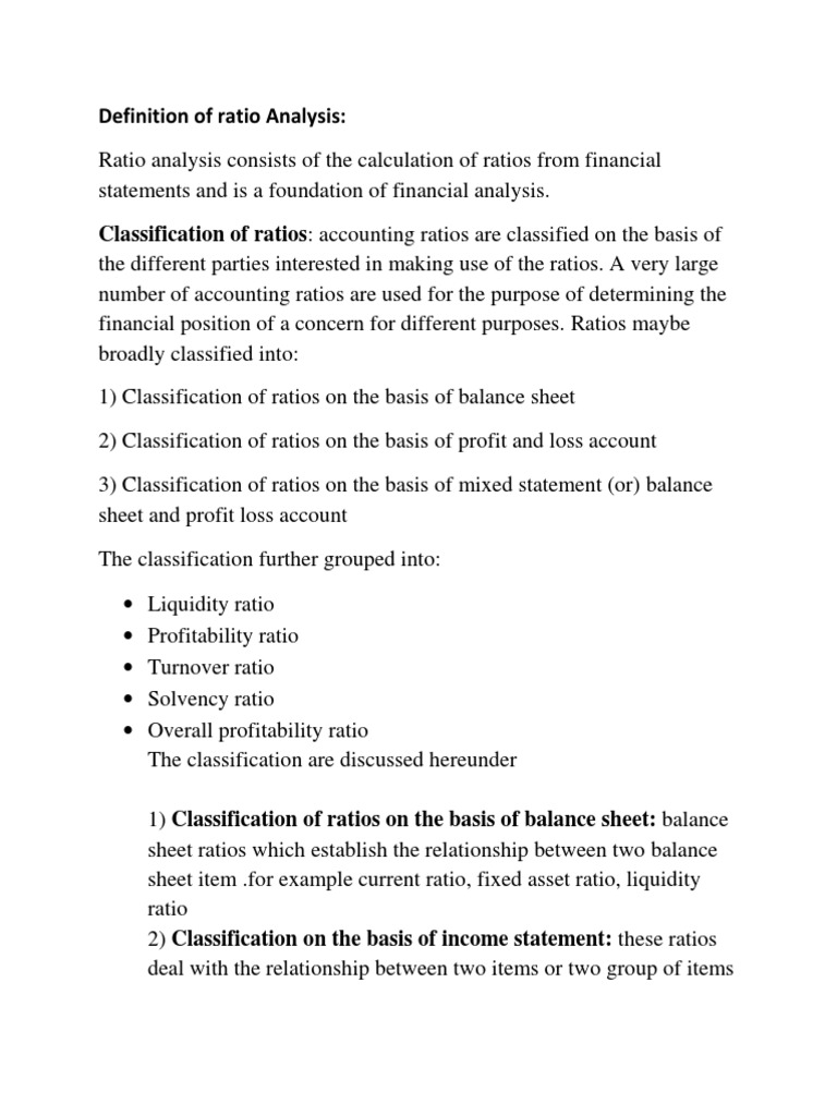 Understanding Ratio Analysis in Finance | PDF | Dividend | Market Liquidity