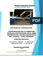 Informe de Liquidacion - Cobertura Cat PDF