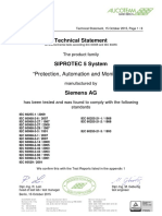 Technical Statement on Environmental Tests