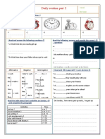 Daily Routine Part 2: 18th January Prep - School Teacher: Mrs - Henda Level: 7th Form