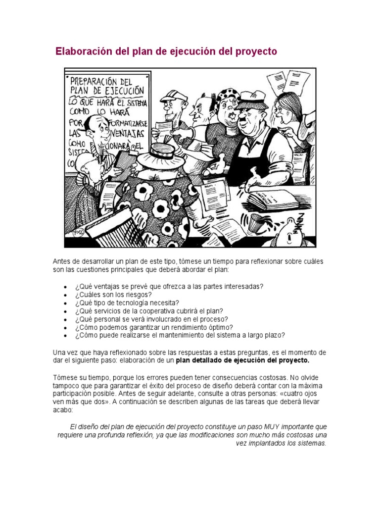Elaboración Del Plan de Ejecución Del Proyecto | PDF | Programa de