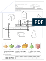 Revisão 1º Avaliação 4º Bimestre Sólidos Geométricos