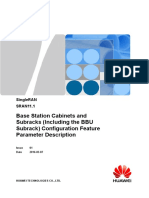 Base Station Cabinets and Subracks (Including The BBU Subrack) Configuration (SRAN11.1 - 01)