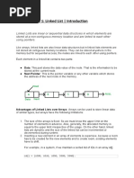 Topic 1: Linked List - Introduction