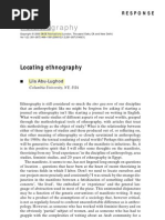 Abu-Lughod locating ethnography