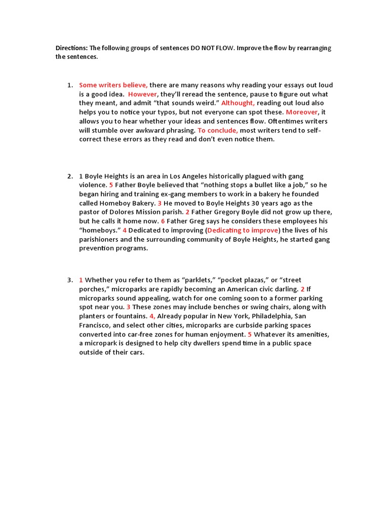 Improve Sentence Flow in Writing | PDF | Self-Improvement