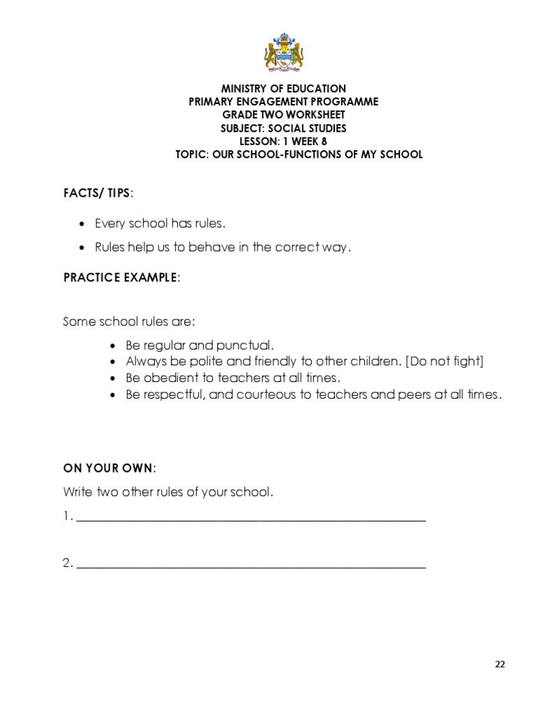 Grade 2 Social Studies Week 8 Lesson 1 PDF PDF