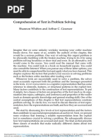 Comprehension of Textin Problem Solving: Shannon Whitten and Arthur C. Graesser