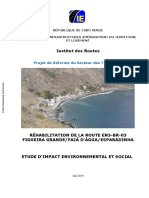 Etude Dimpact Environnemental Et Social Rehabilitation de La Route Figueira Grande Faja DAgua Esparadinha