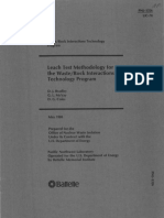 1980 - LEACH TEST METHODOLOGY FO THE WASTE- ROCK INTERACTIONS TECHNOLOGY PROGRAM