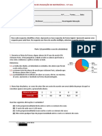 Avaliação de Matemática do 9o ano - Resolução de exercícios