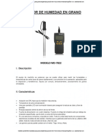 Medidor de Humedad para Granos Digital Portatil Tipo Punzon md7822 Graigar Manual Espanol PDF