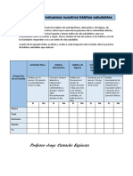 Actividad Evaluamos Nuestros Habitos Semana 32