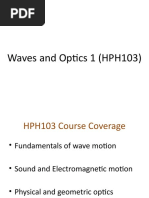 HPH103 - Waves and Optics 1 - Lecture # 10-1