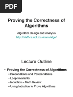 Proving The Correctness of Algorithms: Algorithm Design and Analysis