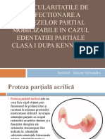 Particularitatile de confectionare a protezelor partial mobilizabile in cartiale clasa I dupa Kennedy.pptx