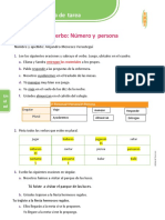 Tarea El Verbo, Número y Persona