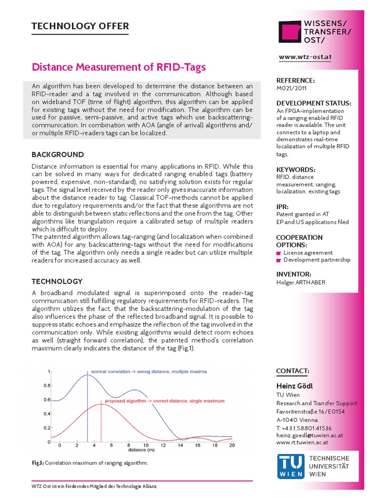 RFID Tag Distance Measurement Algorithm | PDF | Radio Frequency ...