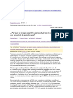 TCC Como Estándar de Oro de La Psicoterapia