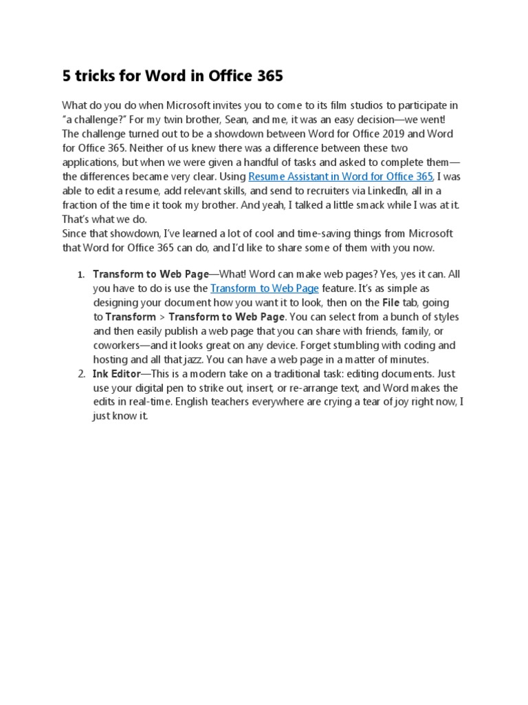 5 Tricks For Word In Pdf Office 365 World Wide Web