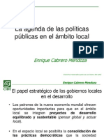 Agenda de Las Políticas Publicas en El Ámbito Local