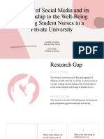Relationship between social media use and well-being among nursing students